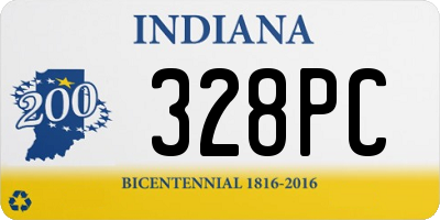 IN license plate 328PC