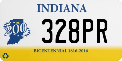 IN license plate 328PR