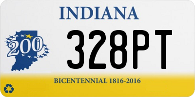 IN license plate 328PT