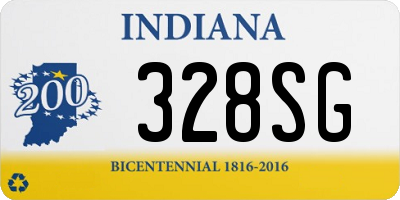 IN license plate 328SG