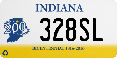 IN license plate 328SL