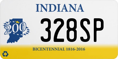 IN license plate 328SP