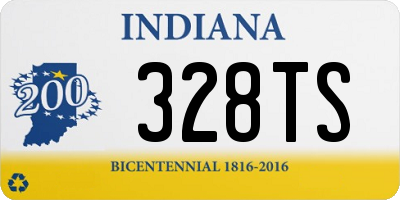 IN license plate 328TS