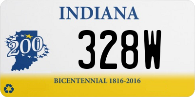 IN license plate 328W