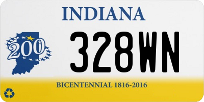 IN license plate 328WN