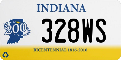IN license plate 328WS