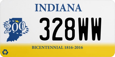 IN license plate 328WW