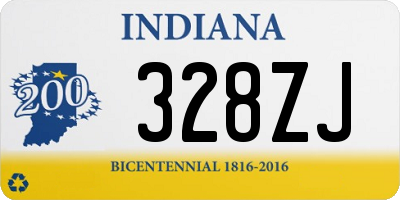 IN license plate 328ZJ