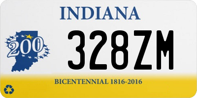 IN license plate 328ZM