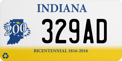 IN license plate 329AD