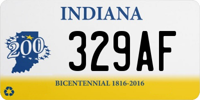IN license plate 329AF