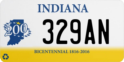 IN license plate 329AN