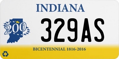 IN license plate 329AS