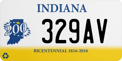 IN license plate 329AV