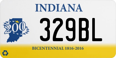 IN license plate 329BL