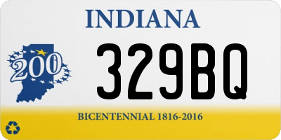IN license plate 329BQ