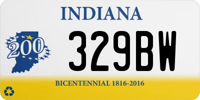 IN license plate 329BW