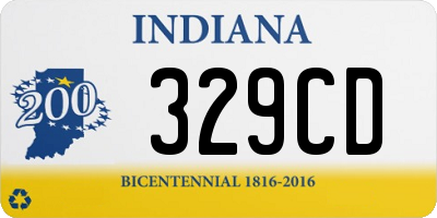 IN license plate 329CD