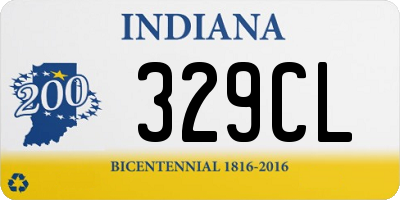 IN license plate 329CL