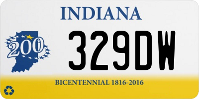 IN license plate 329DW