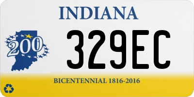 IN license plate 329EC