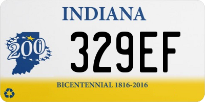 IN license plate 329EF