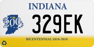 IN license plate 329EK