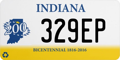 IN license plate 329EP