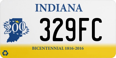 IN license plate 329FC