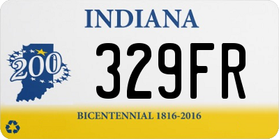 IN license plate 329FR