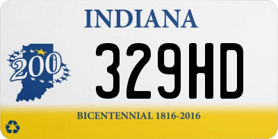 IN license plate 329HD