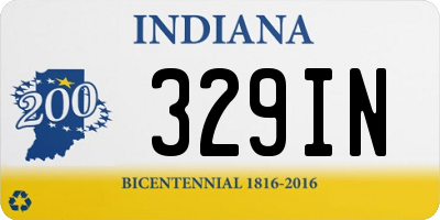 IN license plate 329IN