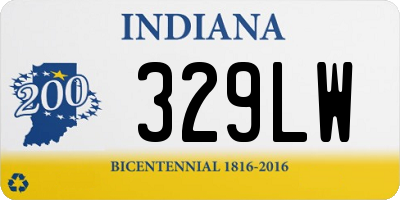 IN license plate 329LW