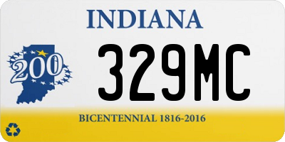 IN license plate 329MC