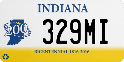 IN license plate 329MI