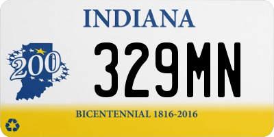 IN license plate 329MN