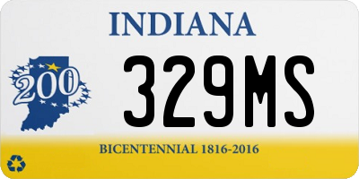 IN license plate 329MS