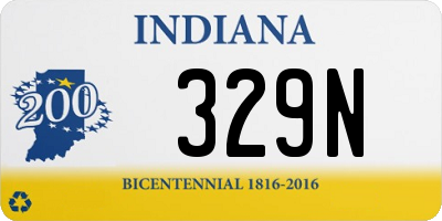 IN license plate 329N