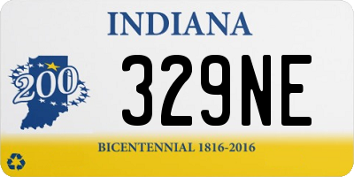 IN license plate 329NE