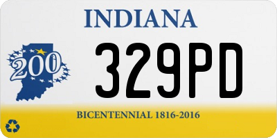 IN license plate 329PD