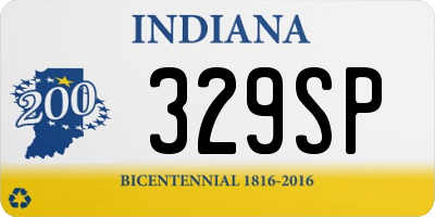 IN license plate 329SP