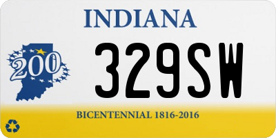 IN license plate 329SW