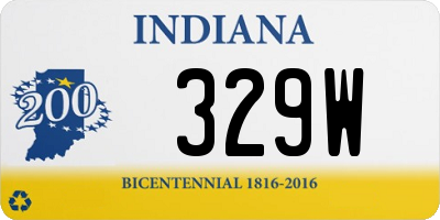 IN license plate 329W