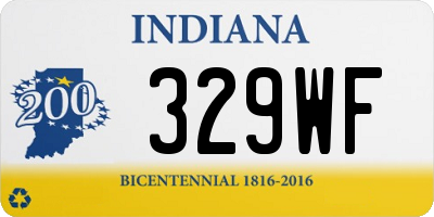 IN license plate 329WF