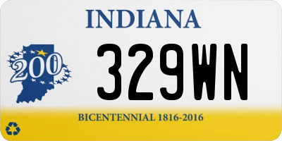 IN license plate 329WN