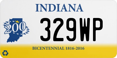 IN license plate 329WP
