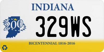 IN license plate 329WS