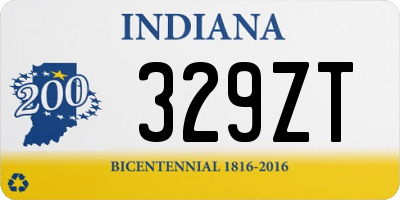 IN license plate 329ZT