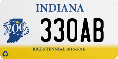 IN license plate 330AB