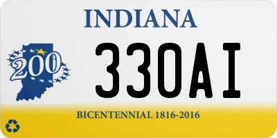 IN license plate 330AI